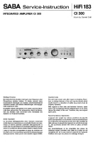 Saba CI-300 - Owners Manual